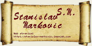 Stanislav Marković vizit kartica